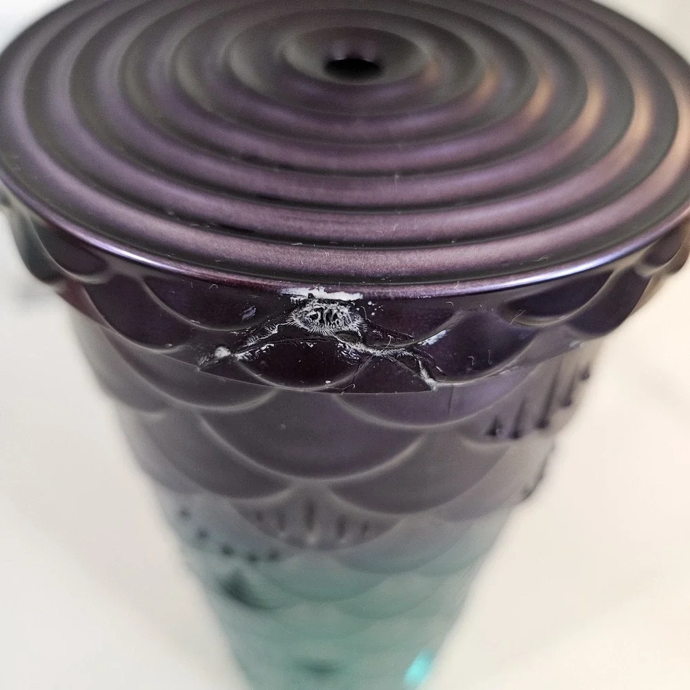 Starbucks 2024 Venti 24oz Siren Mermaid Scales Ombre Tumbler Cup AS IS (Read...